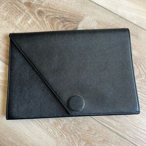 YSL Vintage Asymmetrical Black Clutch